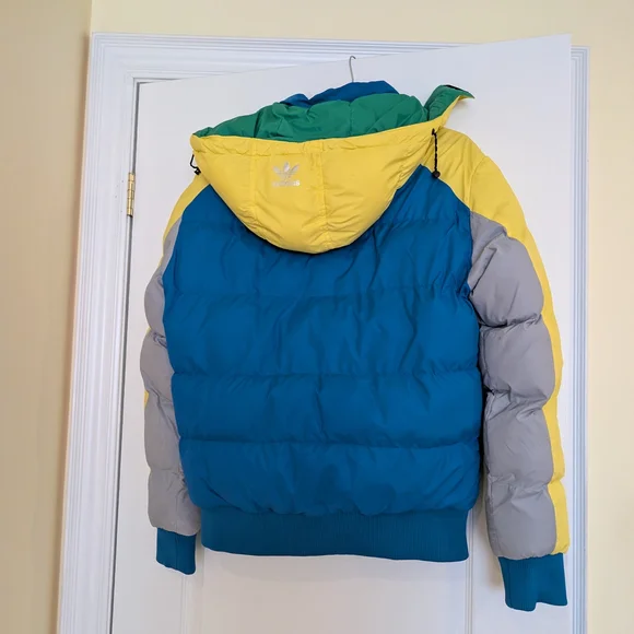 Vintage Adidas Colorblock Puffer Jacket Large - Picture 8 of 16